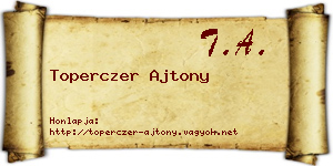 Toperczer Ajtony névjegykártya