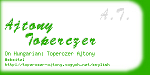 ajtony toperczer business card